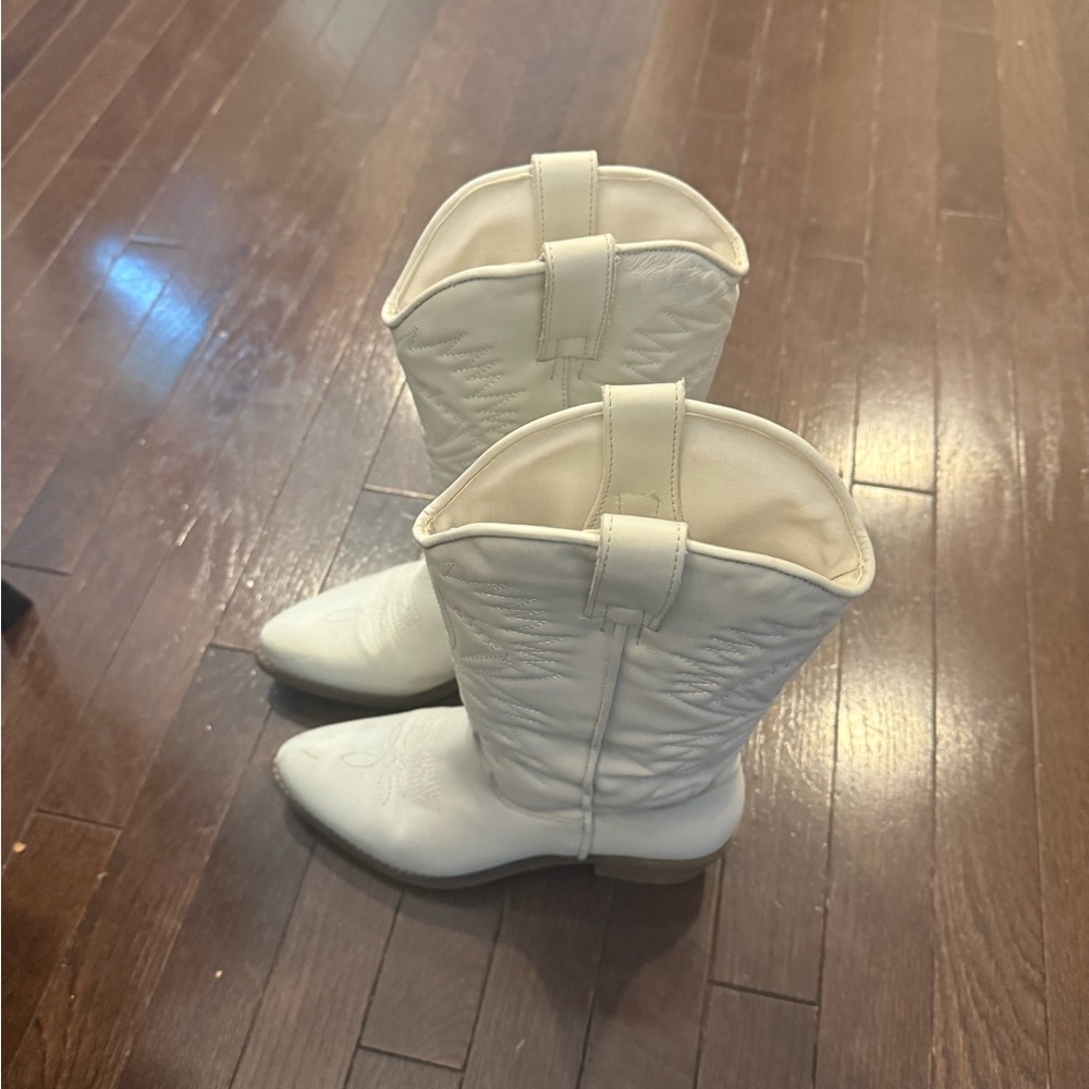 Steve Madden White Cowboy Boots